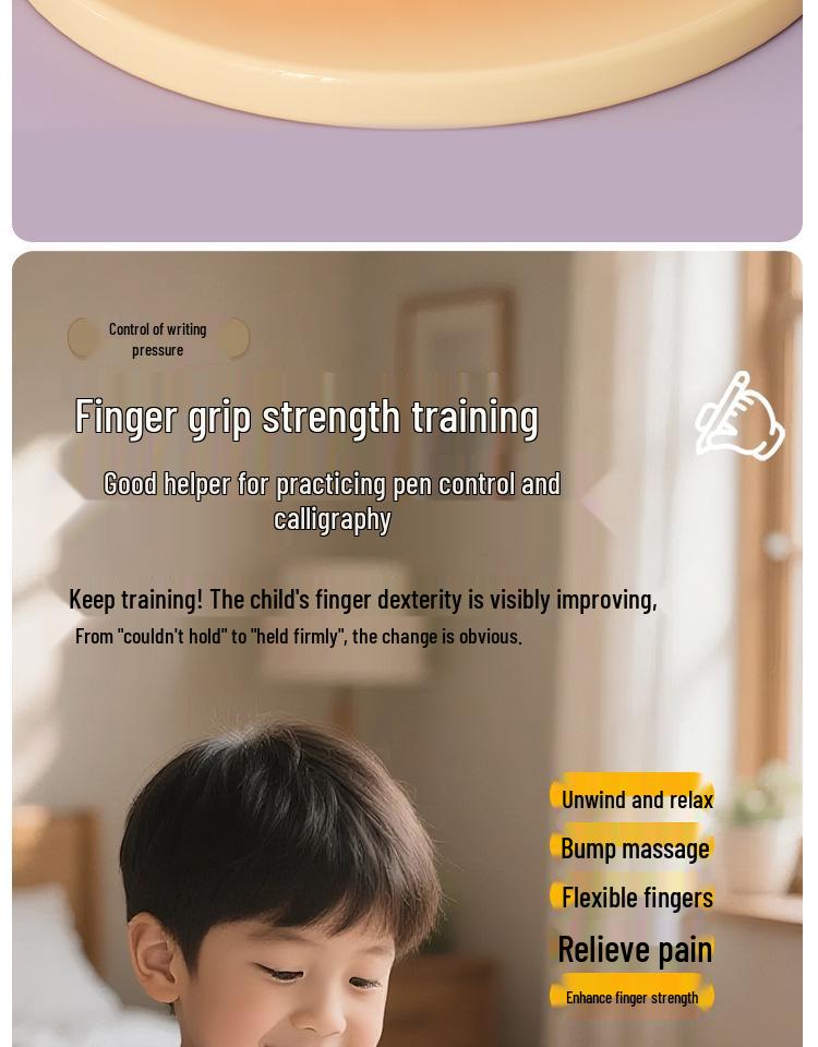 Children's Silicone Four-Finger Grip Ball for Strength and Flexibility Training