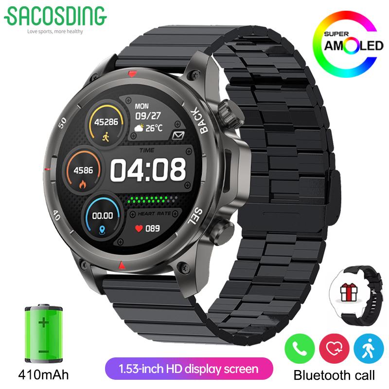 2025 Men's Sports Smartwatch Men Compass Fitness Tracker IP68 Waterproof Bluetooth Call Smartwatch Man Compatible Android IOS