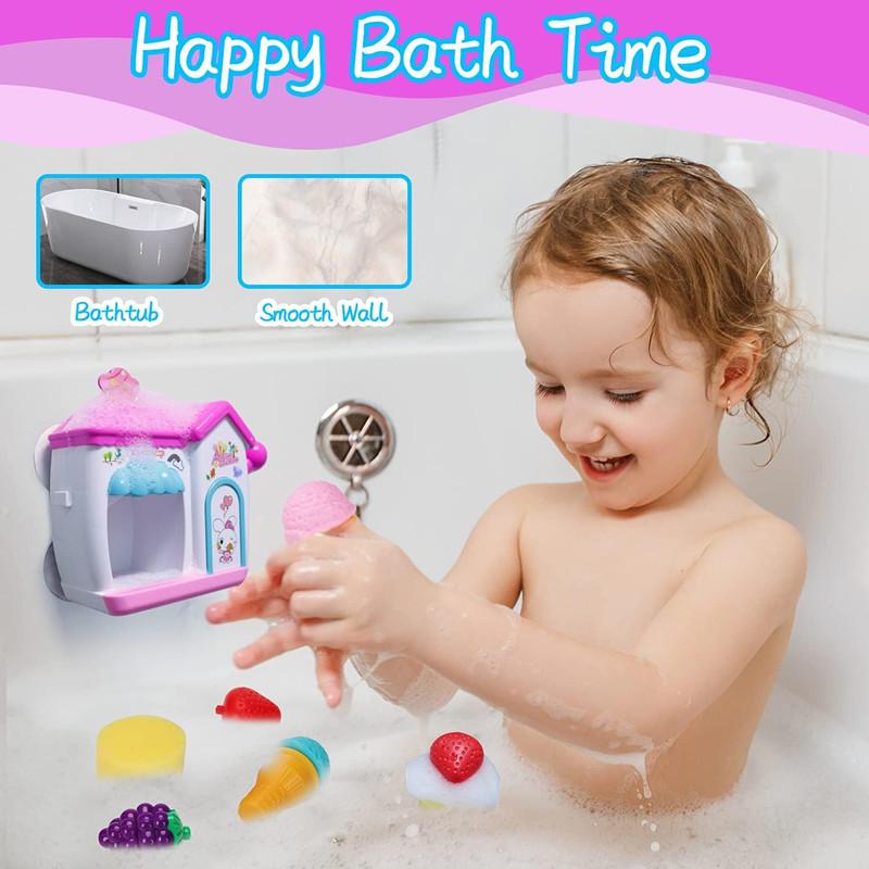 Child Bathroom Ice Cream Machine Bubble Machine Bath Cartoon Manual Bubbles Manufacturing Machine