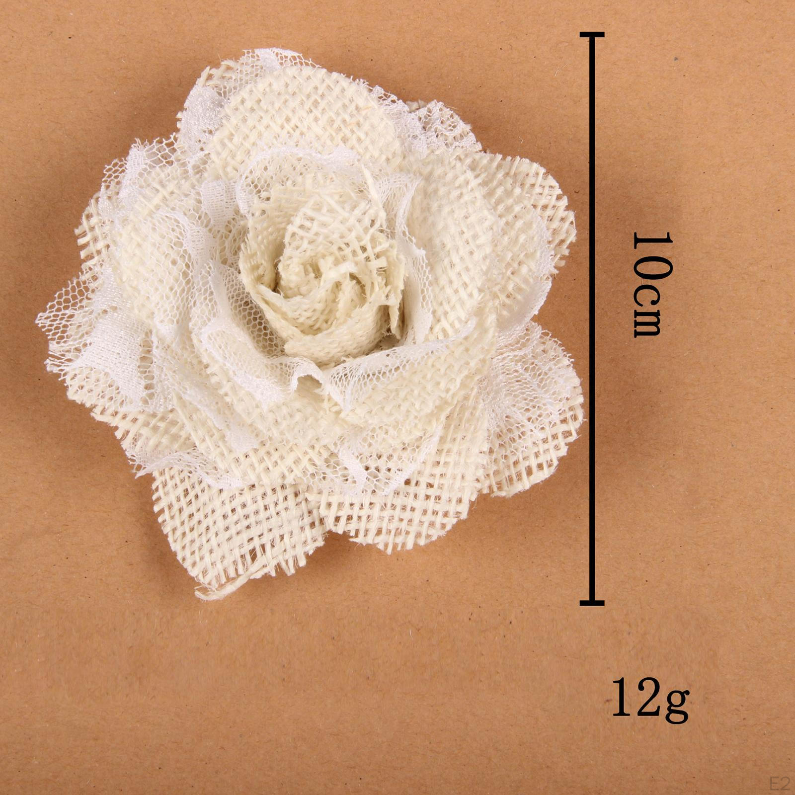 Мешковина цветок ремесло голова ручной работы свадебный декор DIY для планировщика 6.5cm — фото 3