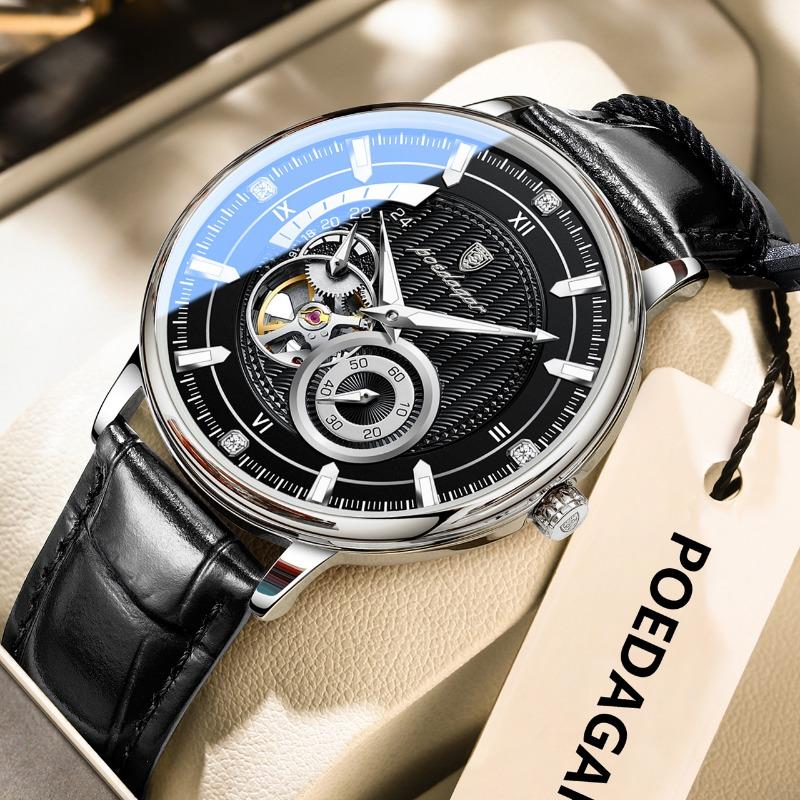 Top Brand Automatic Mechanical Watch Belt Tourbillon Men's Fashion Watch