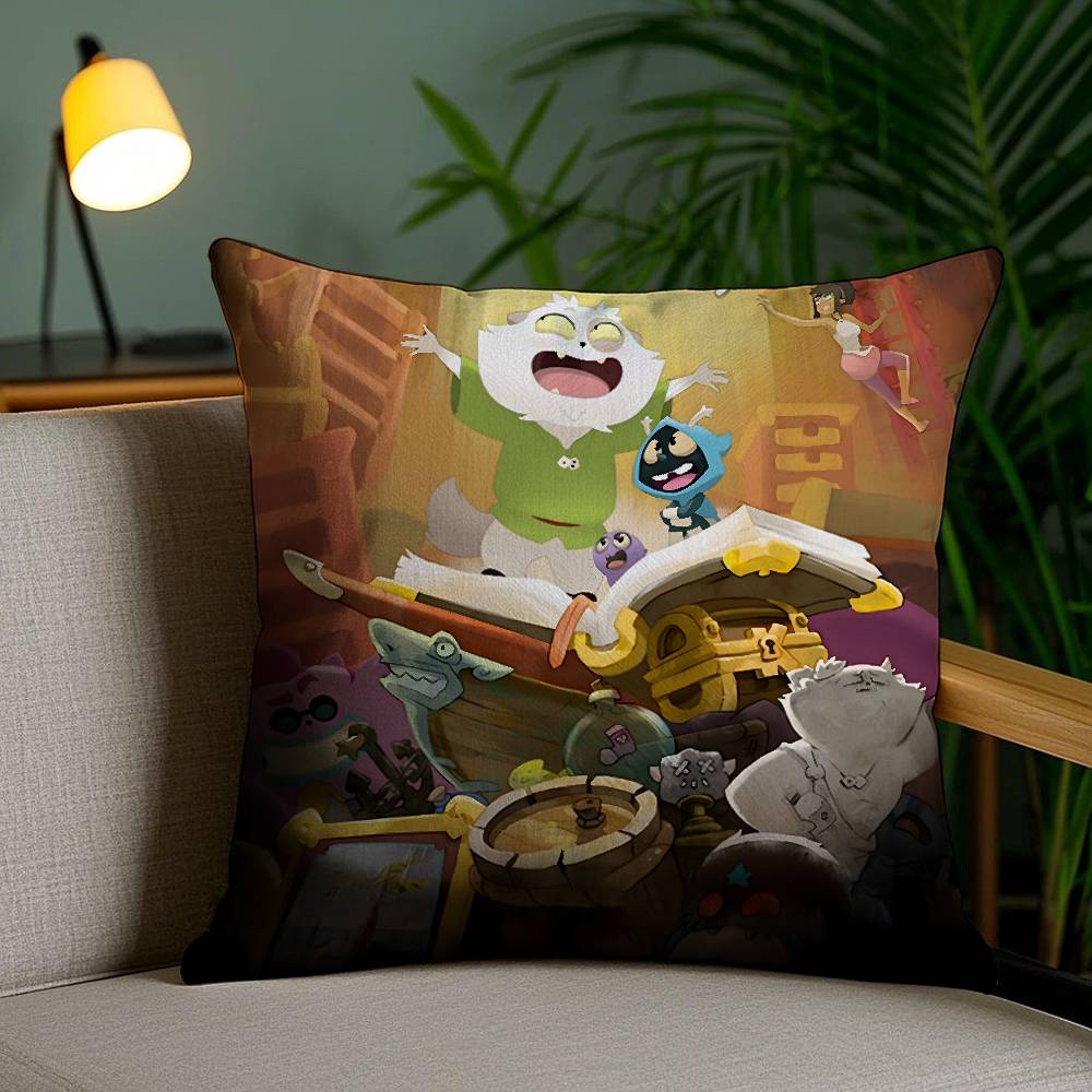 Game D-Dofus Pillow Case Home Dorm Chair Back Short Plush Double-sided Printing Office Nap Time Cushion Cover