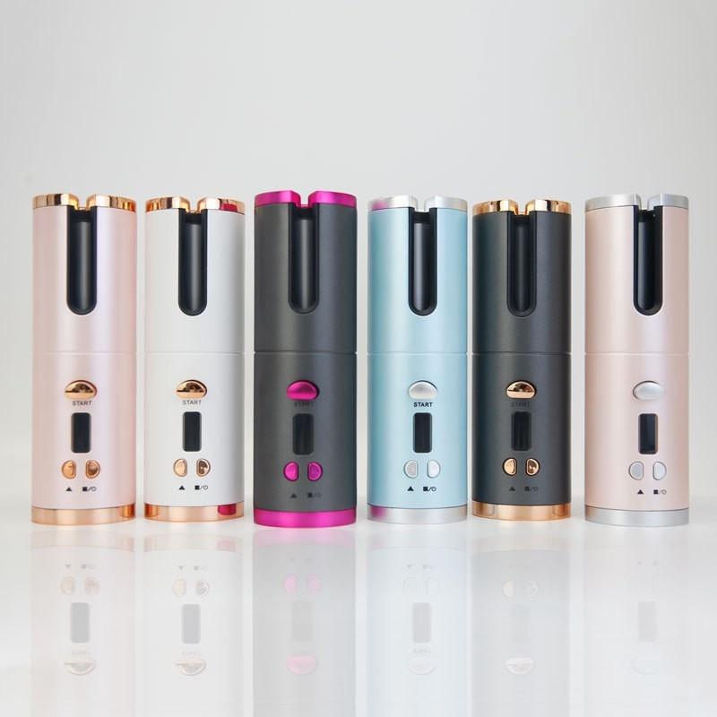 Automatic Hair Curler Wireless With Heat Timer Modes Rechargeable Portabl Fast Heating Styler For Perfect Curls Every Time