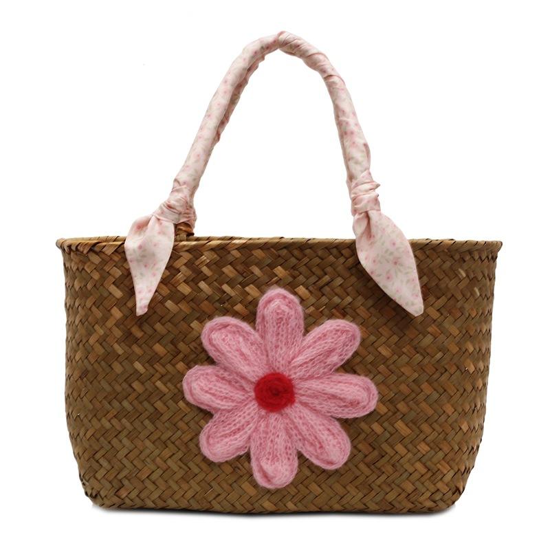 Spring and Summer Portable Large-capacity Tote Bag Women's New Retro Handwoven Vegetable Basket Straw Bag