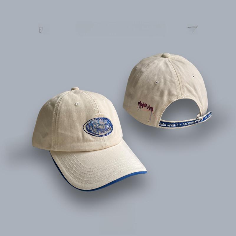 Letter Colorful Embroidered Baseball Hat For Men And Women Street Cap Style