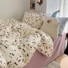 Fashion Duvet Cover Set Korean Ins Style 2024 New Flat Sheet Pillowcase No Filler Kids Adult Bedding Set Twin Queen Bed Linen