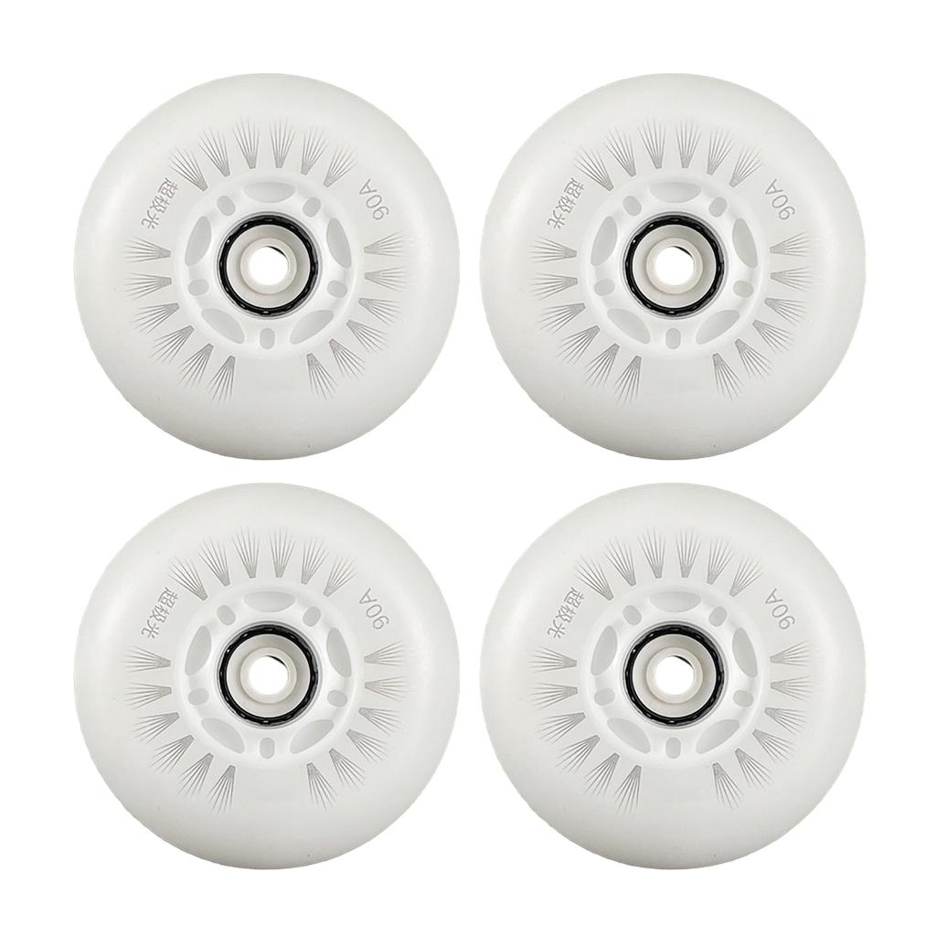 4 st Inlineshjul med LED Utomhus Självlysande Starka Hjul LED-belysning Skridskohjul för Barn och Vuxna