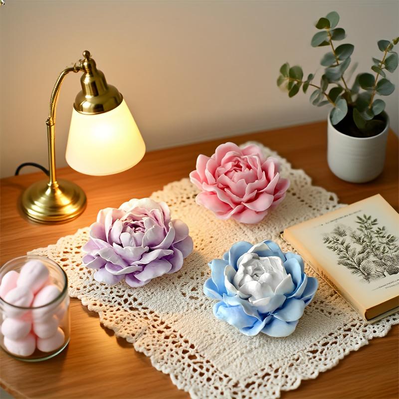 Floral Scented Candle Silicone MoldDIYJasmine Flower Diffuser Stone Handmade Soap Plaster Resin Mold