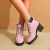 fashion Women Platform Snow Ankle Boots High Heel Leather Shoes 2025 Trend Designer New Gladiator Chunky Boots Elegant Pumps Botas Mujer