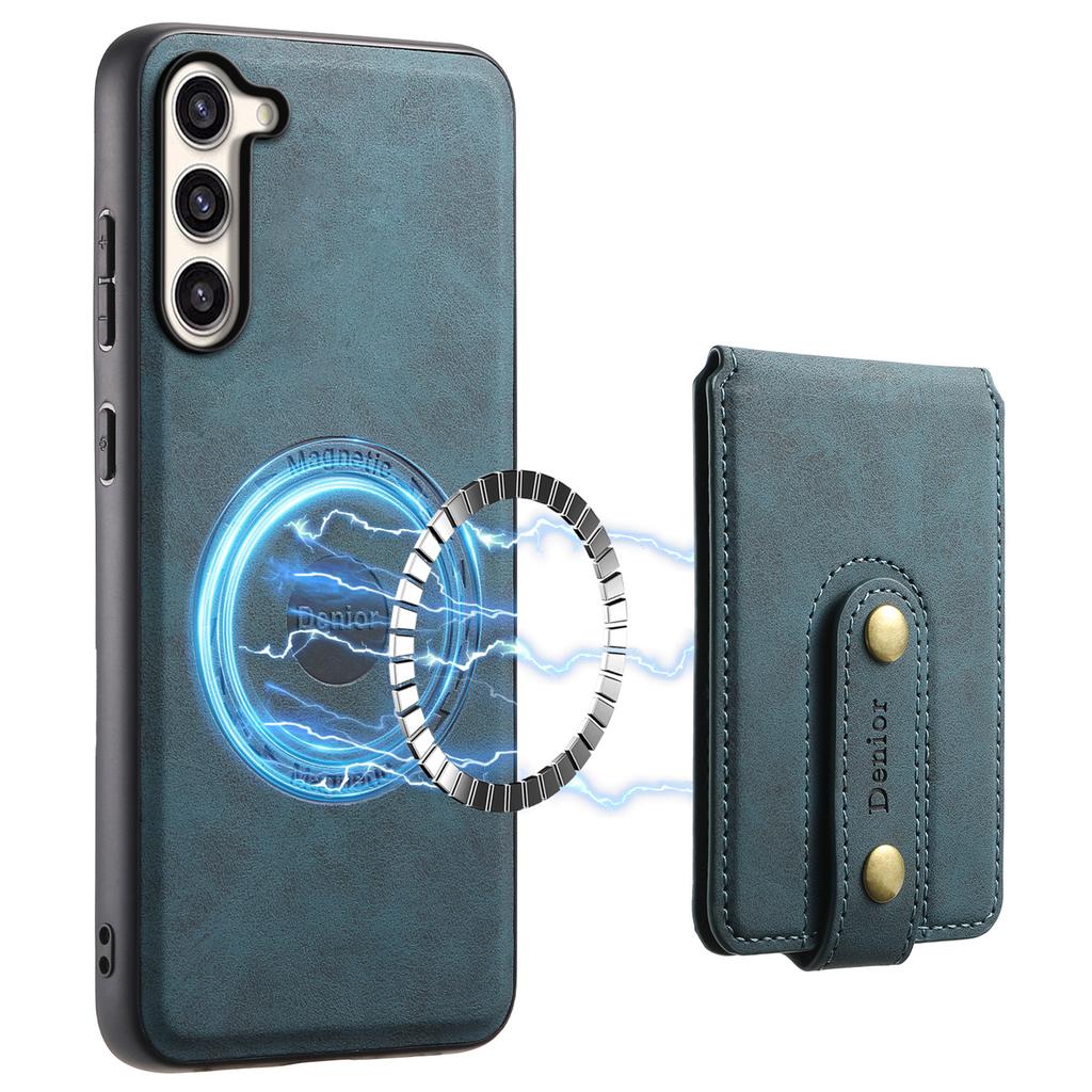 DENIOR D14 For Samsung Galaxy S23+ Kickstand Case Card Holder Phone Cover Magnetic Case