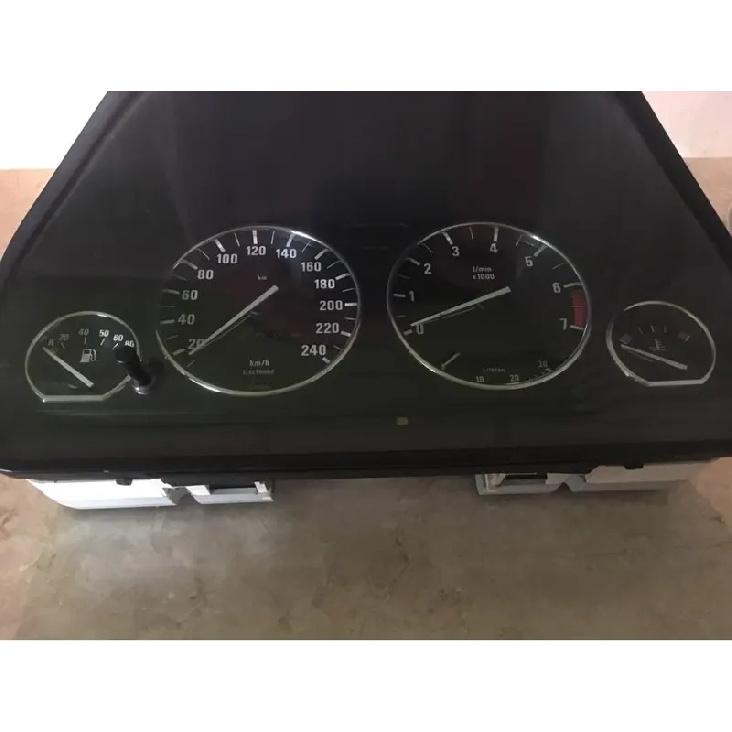 Juego de anillos de calibre para tablero de instrumentos con estilo cromado para modelos BMW E32/E34