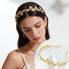 Gold Color Leaf Headband Baroque Vintage Hair Accessories Bridal Headdress Headpiece Golden Olive Leaves