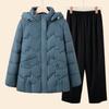 Winter new thickened loose medium and old coat short padded jacket versatile fashionable large size padded coat short padded coat