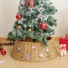 Elegant Wicker Christmas Tree Skirt Traditional Holiday Decoration Essential X3UC