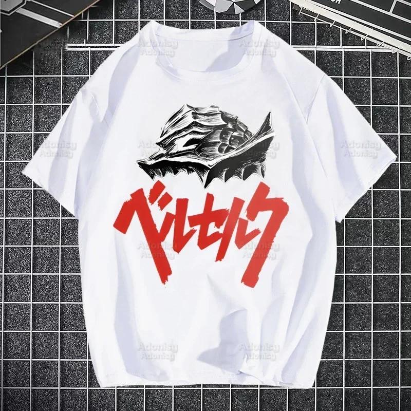 Berserk Tričko Pánské Retro Guts Griffith Anime Šermíř Topy Trička Harajuku Japonská Manga Tričko Streetwear Hip Hop Trička