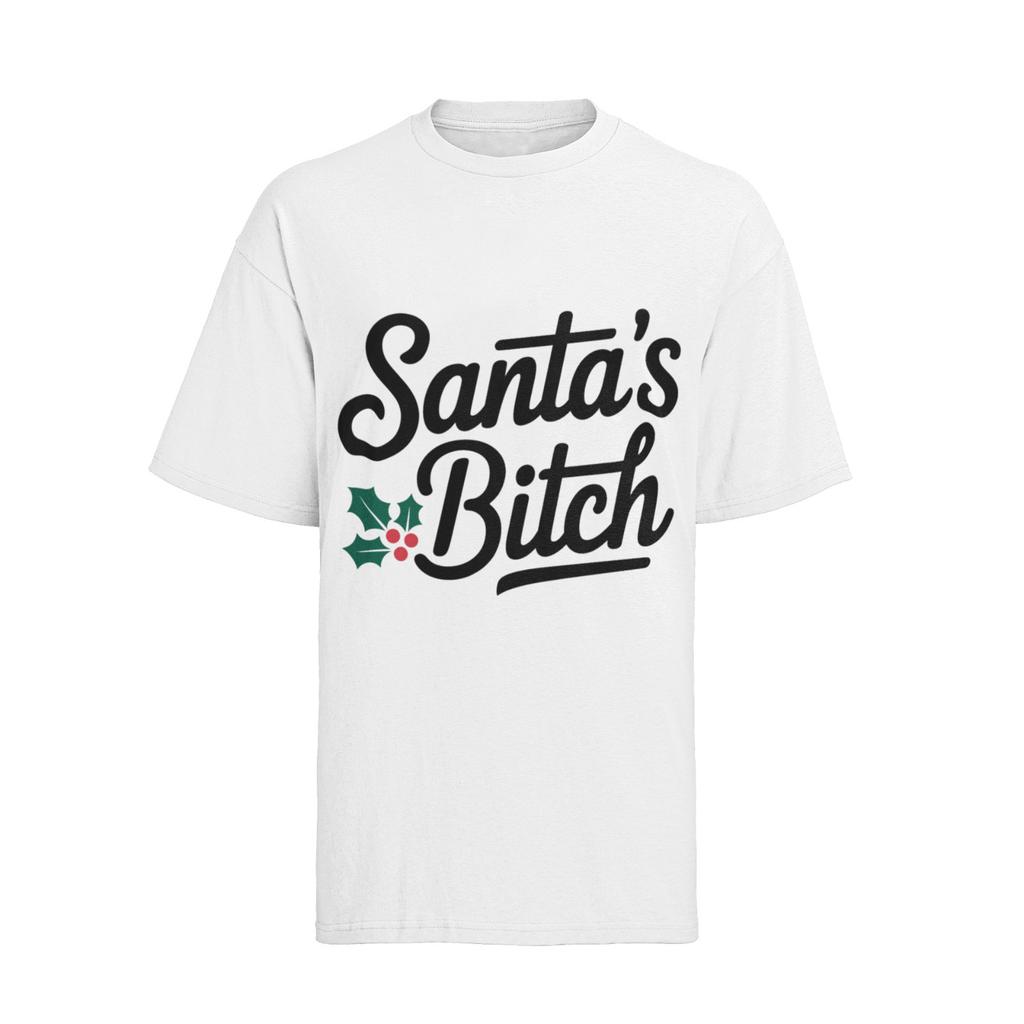 Funny XMAS Christmas FCK SANTA_S BITCH T-Shirt Mens Womens Tees Top Mens