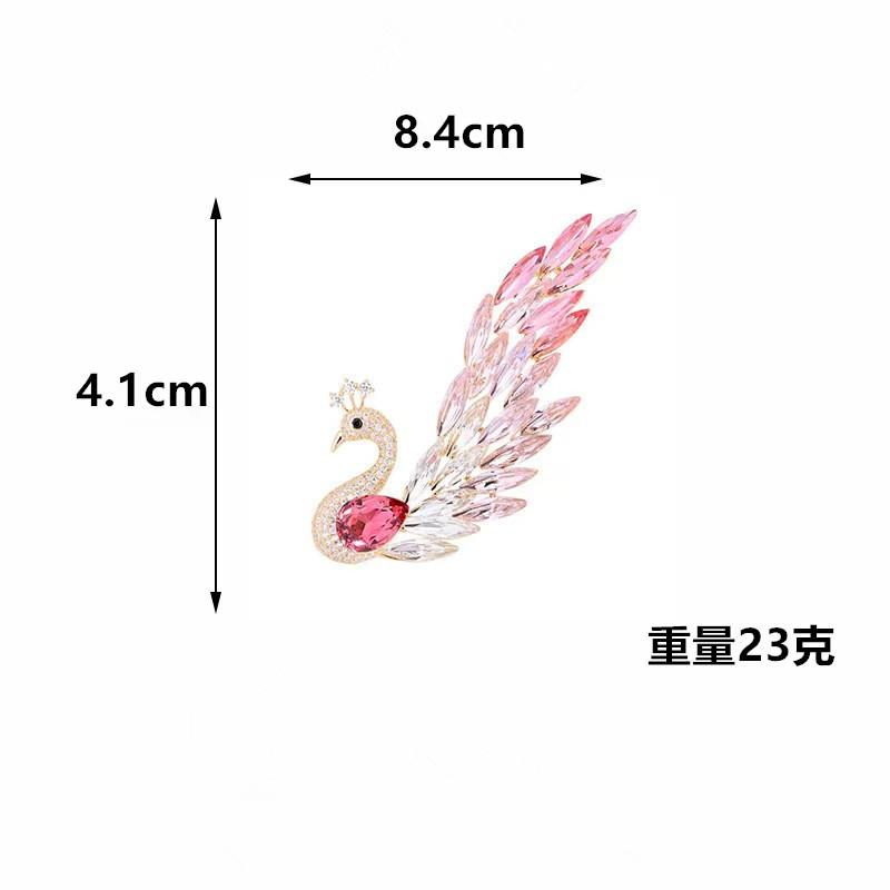 Французская Олли Кристалл Изысканный Корсаж Элегантный Роскошный Павлиний Костюм Платье Булавка Темперамент Декоративная Брошь