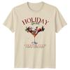Holiday Spirit Cocktail Club Christmas Santa Unisexs Unisexs Graphic Tee