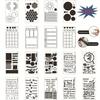 18 Stück Journaling Schablonen Set Vorlage Geometrische Form Buchstaben Schablone Scrapbooking Schablonen zum Malen und Dekorieren Kunststoff