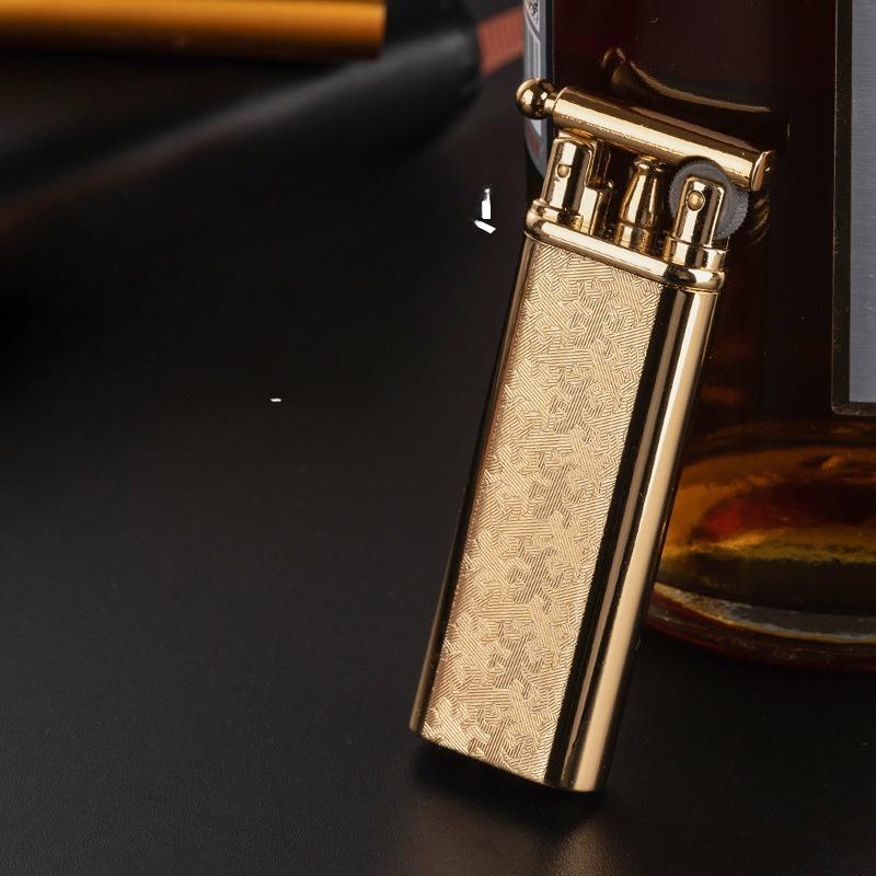 New Vintage Grinding Wheel Lighter Metal Creative Classic Personality Mini Igniter Gift Men's Premium Cigarette Accessories