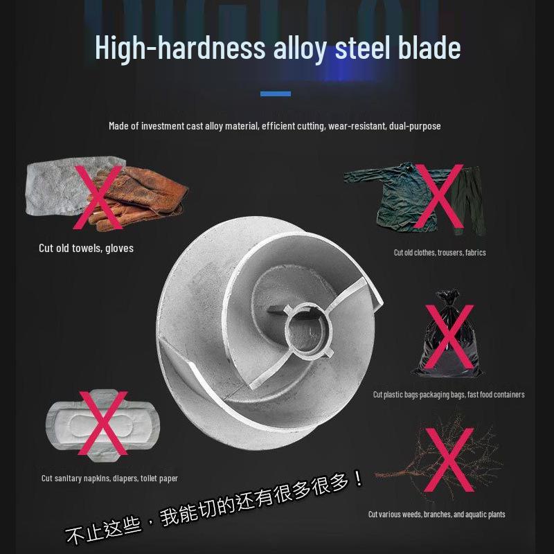GNWQ Submersible Farm Manure Pump: Non-Clogging Cutting Hinge Knife Sewage Pump