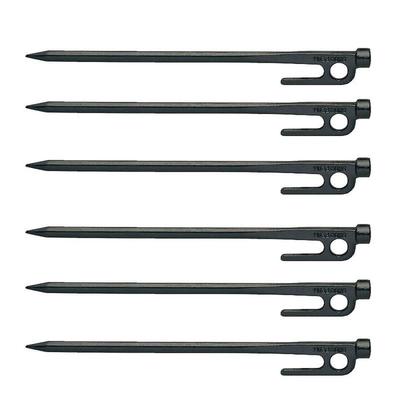 Snow Peak Solid Stake 20 of Alloy Steel Durable Black [Set 6] R-102 Sturdy,