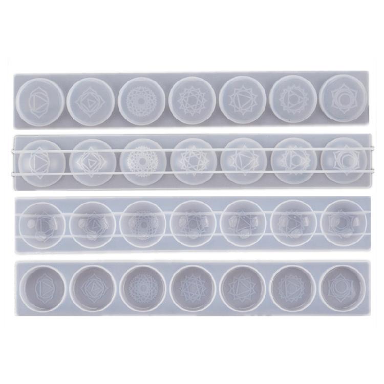 

Crystal Engraved Chakra Symbols Epoxy Resin Casting Mould DIY Crafts Jewelry 1