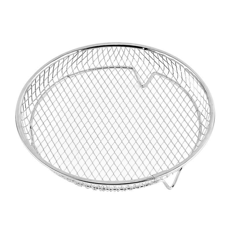 304 Stainless Steel Air Fryer Rack for Grilling, Dehydrating, and Baking - One-Layer Fruit & Vegetable Draining Net