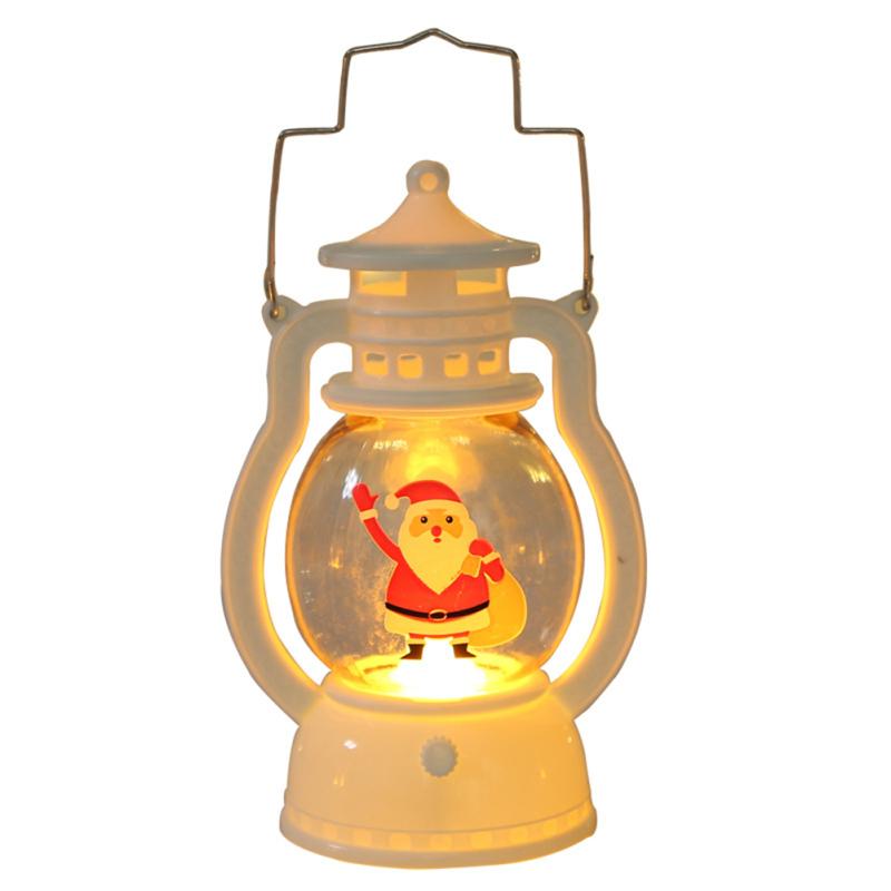 Świąteczne oświetlenie dekoracyjne Przenośna lampka choinkowa Santa Snowman Led z wiszącym pierścieniem