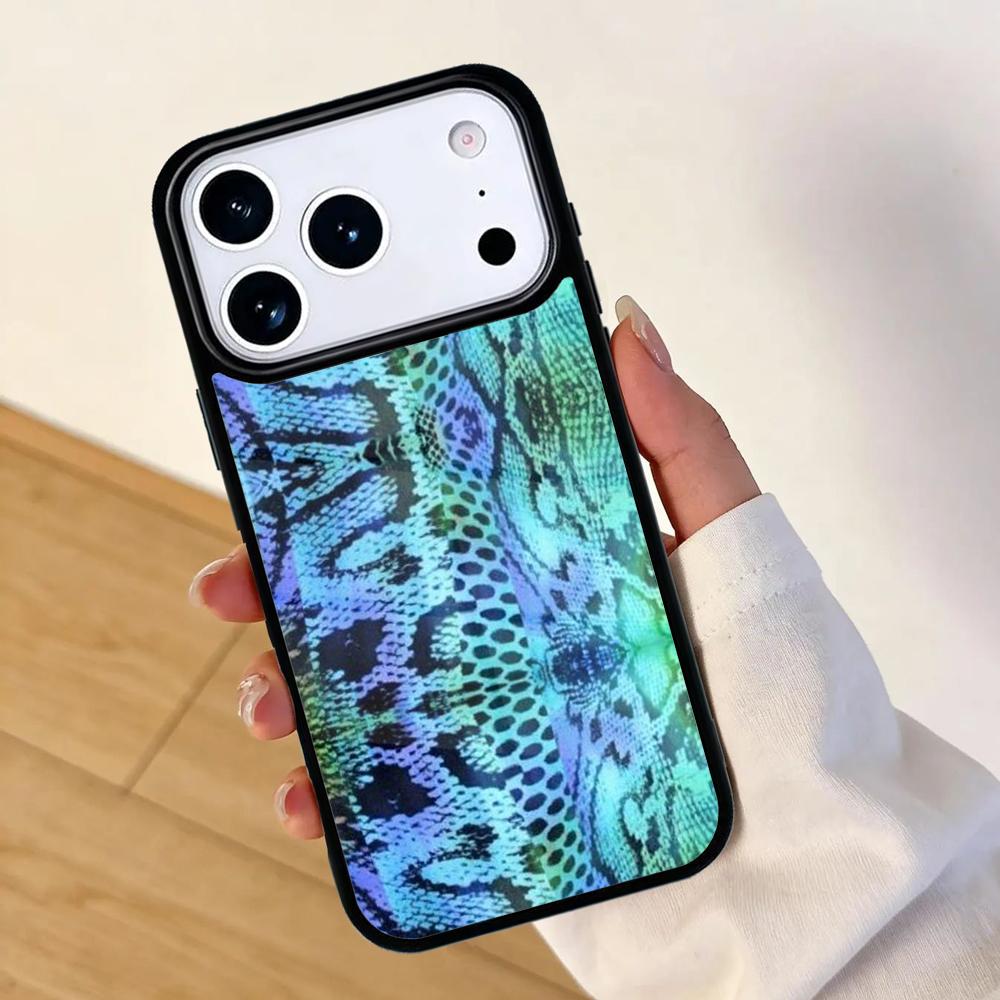 Snake Skin Phone Case For Apple iPhone 17 Air 16 Pro Max 15 Pro Max 14 13 12 11 Mini Back Cover