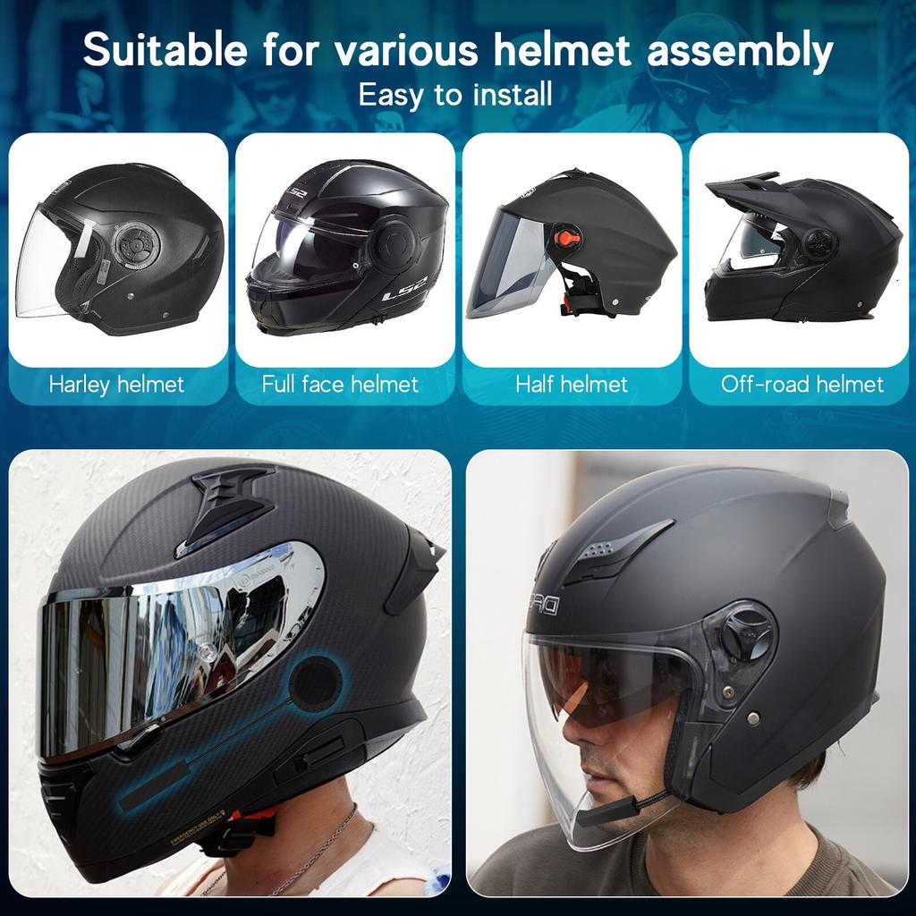 250mAh BT11 Motorcycle Helmet Wireless Bluetooth Headset Auto Answer with Microphone Connect with 2 Mobile Phones