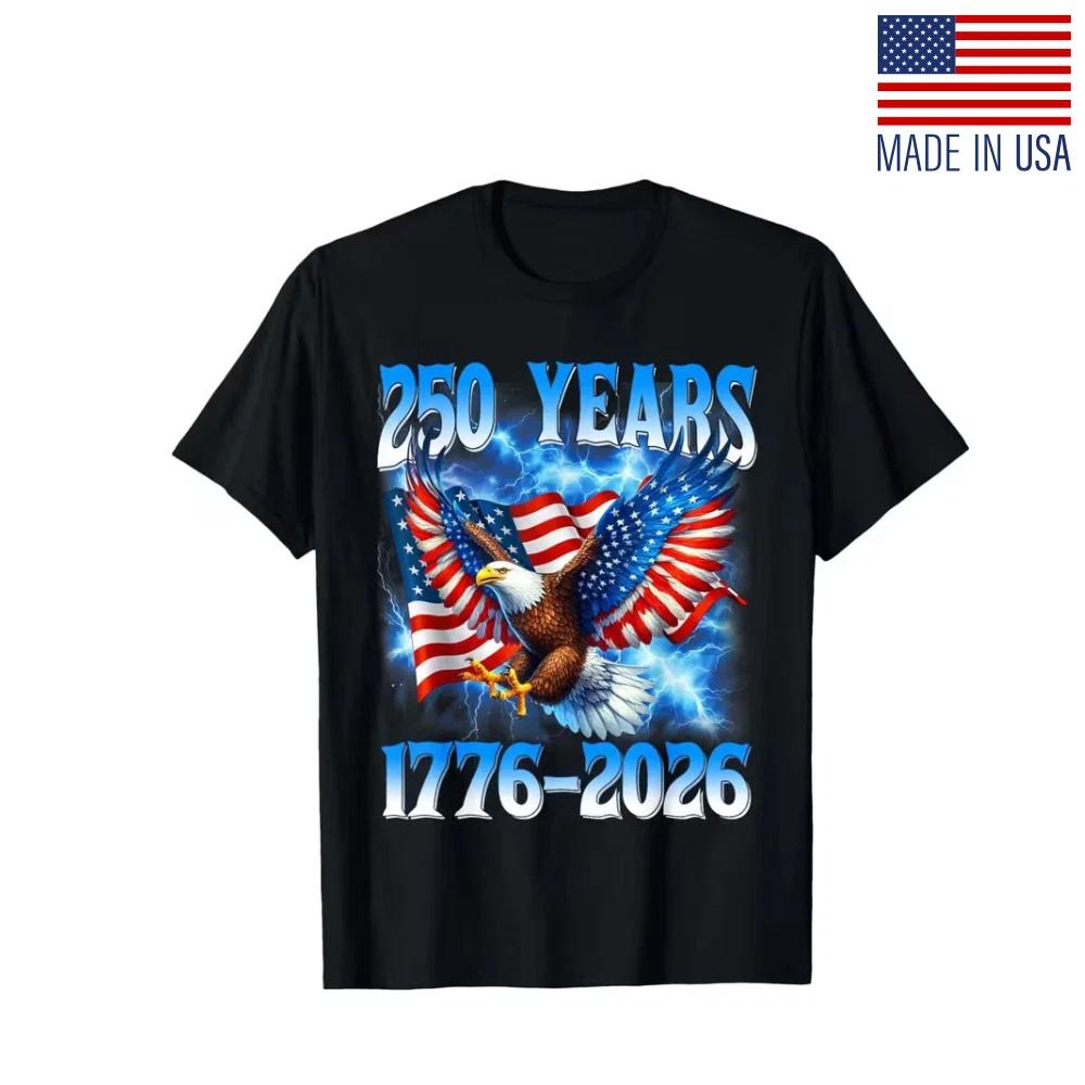 American Flag & Eagle 250th Birthday T-Shirt (1776-2026) -Commemorative 250 Year