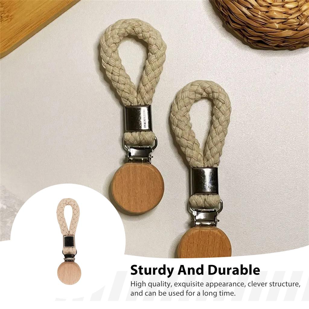 Multi-piece Towel Clips Beech Wood Material for Kitchen Bathroom Storage Hanging Loop Rust Resistant Home Organizer Tool