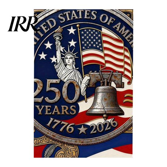 Veterans Day Garden Flag 250th Anniversary America 250 Years of Freedom Patriotic Banner Front Yard Decor 4th July Sign for Independence Memorial Gift
