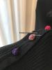 Chic Women's Cashmere Cardigan: Chinese Style, Round Neck, Colorful Button, Wool Knit Sweater