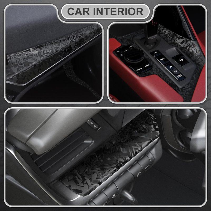 Matt Forged Carbon Fiber Black Vinyl Paper for Car Decal Car Film Covering Wrapping Tools Motorcycle Stickers Vinyls Accessories