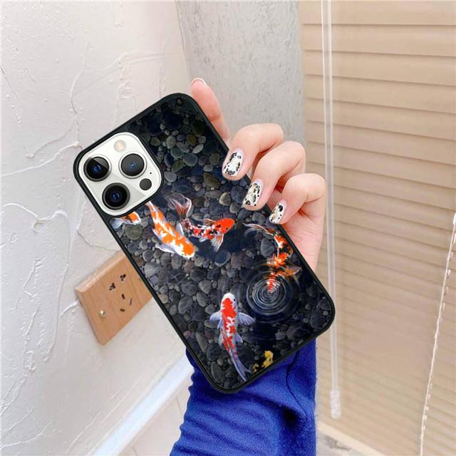 Koi Carp Fish Phone Case Cover For iPhone 17 Air 15 16 14 13 12 Pro Max 11 Pro Max Plus Coque Shell