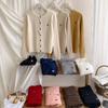 TrendHub Retro Classic Small Embroidered Knitted Cardigan Women's Autumn Round Neck Red Layered Twist Sweater Jacket