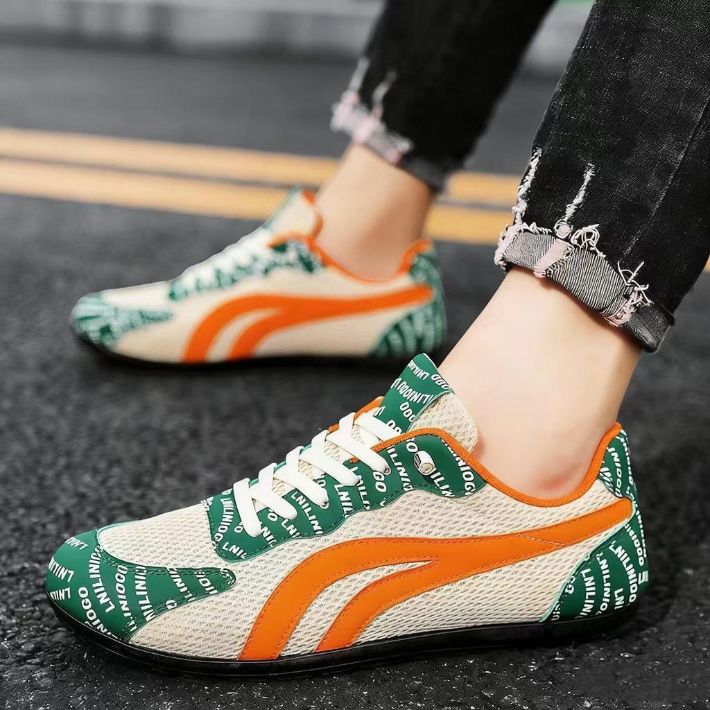 Scarpe da Ginnastica Estive da Uomo a Blocchi di Colore Slip-On in Rete - Scarpe Sportive Casual alla Moda a Taglio Basso