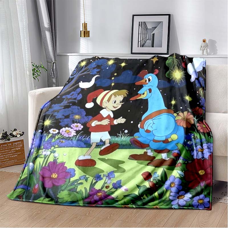Couverture Flottante Pinocchio, Couverture Douce et Chaude Imprimée Affiche de Film pour Canapé Lit Décoration de Maison