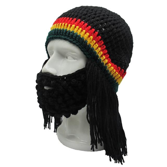 Long Beard Viking Knitted Hat Winter 