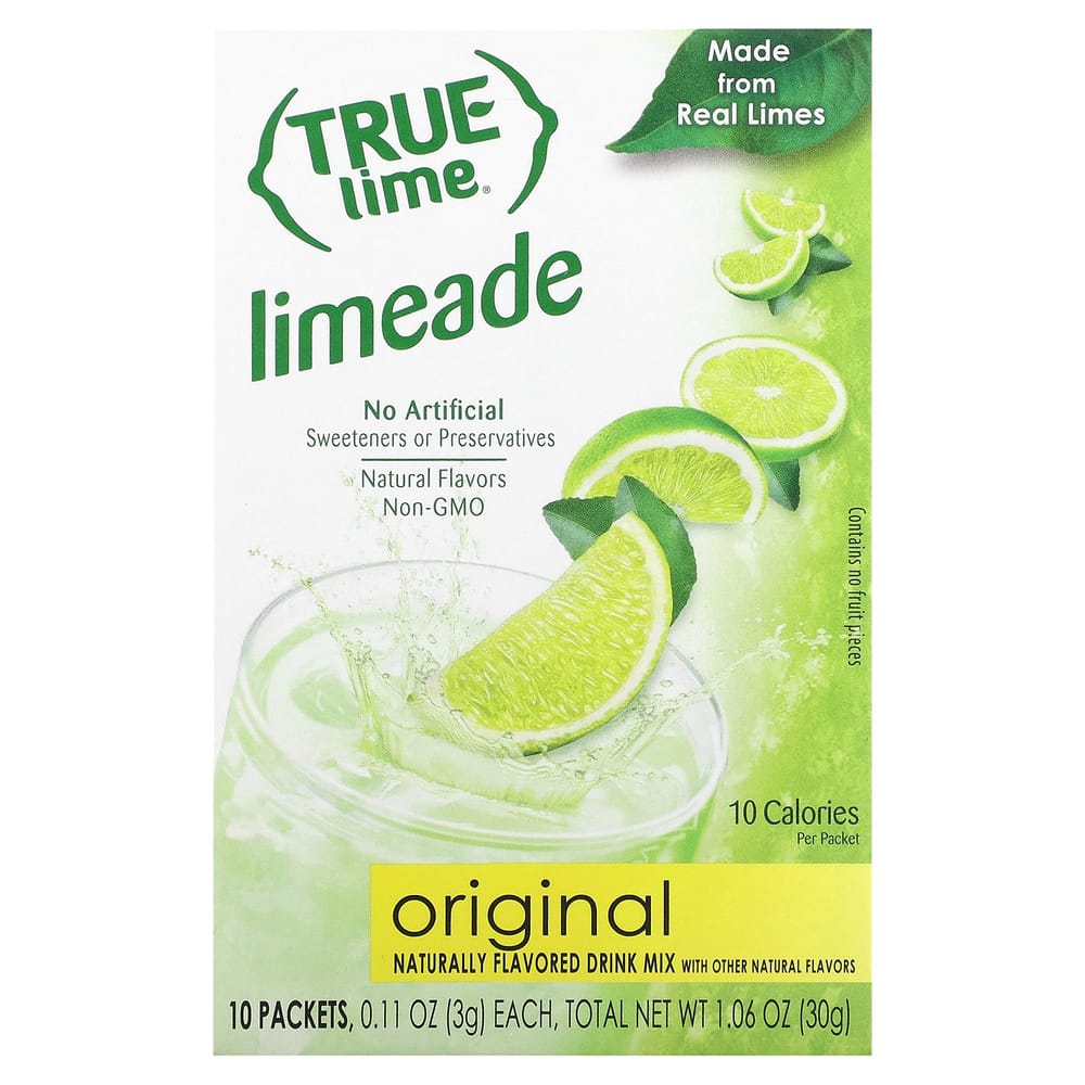iHerb True Citrus True Lime Limeade Original Drink Mix, 10-Pack, 3g (0.11oz) Each