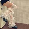 Mesh Design Lace Leg Warmers Soft Stretchy Over The Knee Socks Stacked Socks  Women Girl