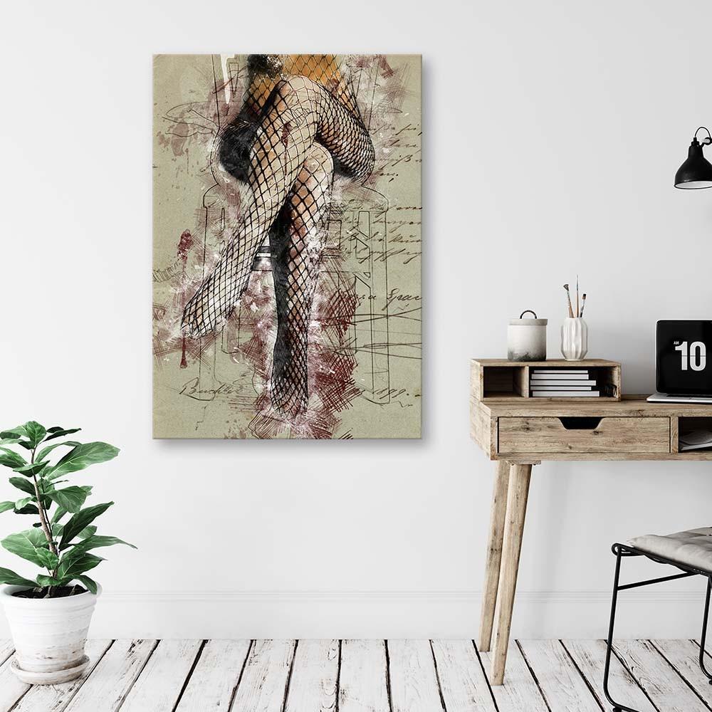 Canvas Print Woman In Cabaret Retro