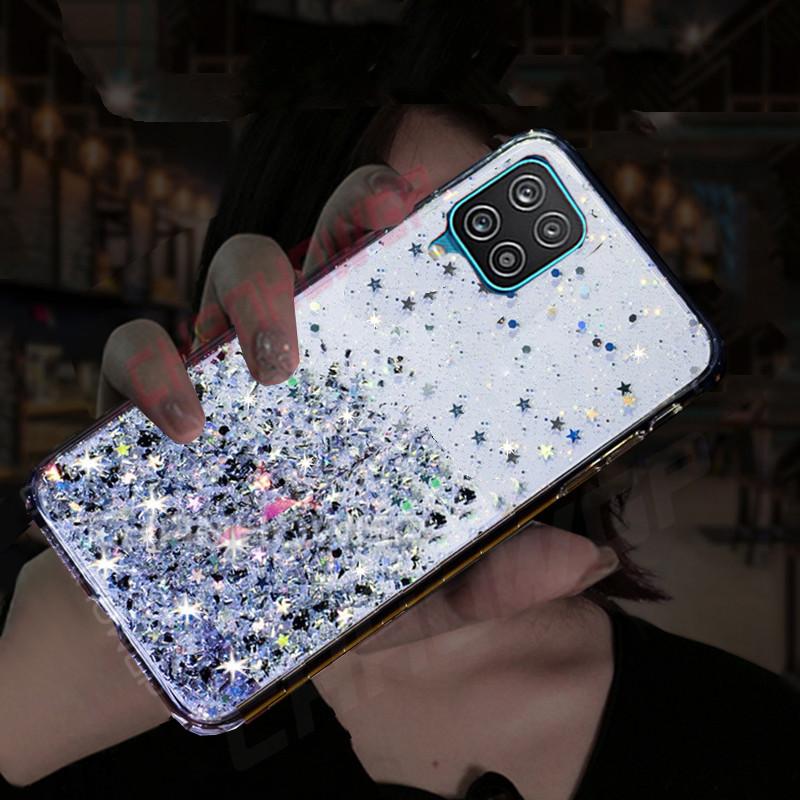 

Розкішний блиск блискітки м який чохол для Samung Galaxy A12 A42 A52 5G A21S A51 A71 A01 A11 A31 A41 M31S M51 S20 FE Примітка 20 Ультра плюс чітка силіконова кришка Samsung Galaxy S20 FE чистий