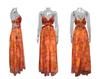 Cross2026 Europe Spring/Summer Mesh Print Spaghetti Strap Dress - INS Vacation Casual Party Style