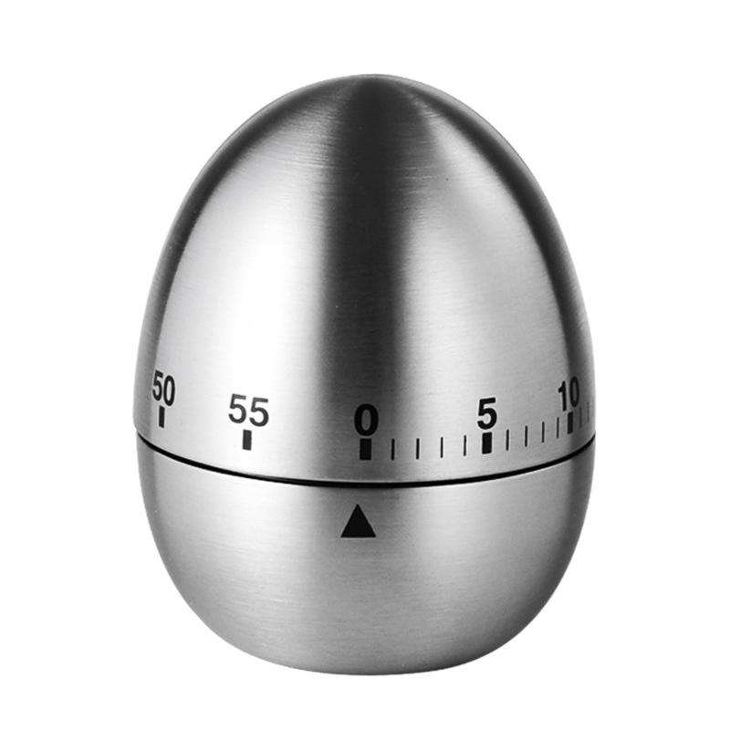 International Stainless Steel Apple Egg Timer - Mechanical Kitchen Countdown Reminder Gadget