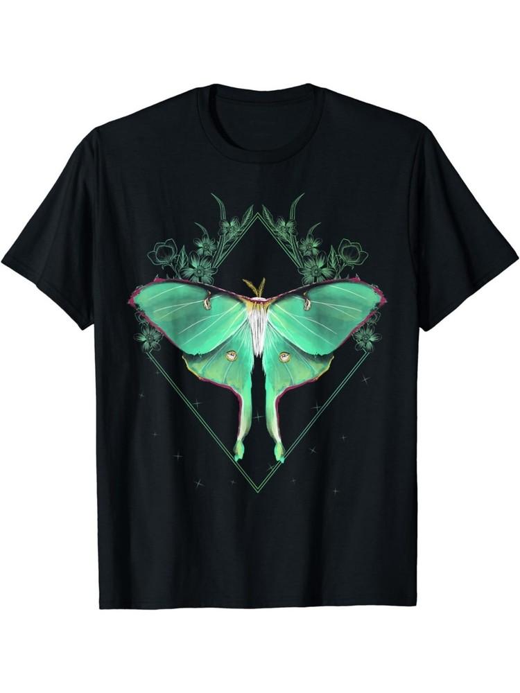 Luna Moth Botanical Art T-shirt