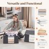 Storage Set | Foldable Clothes Organizer Bags with Clear Window Sturdy Handle | For Wardrobe Dorm Pillow Bedding Clothes Blanket