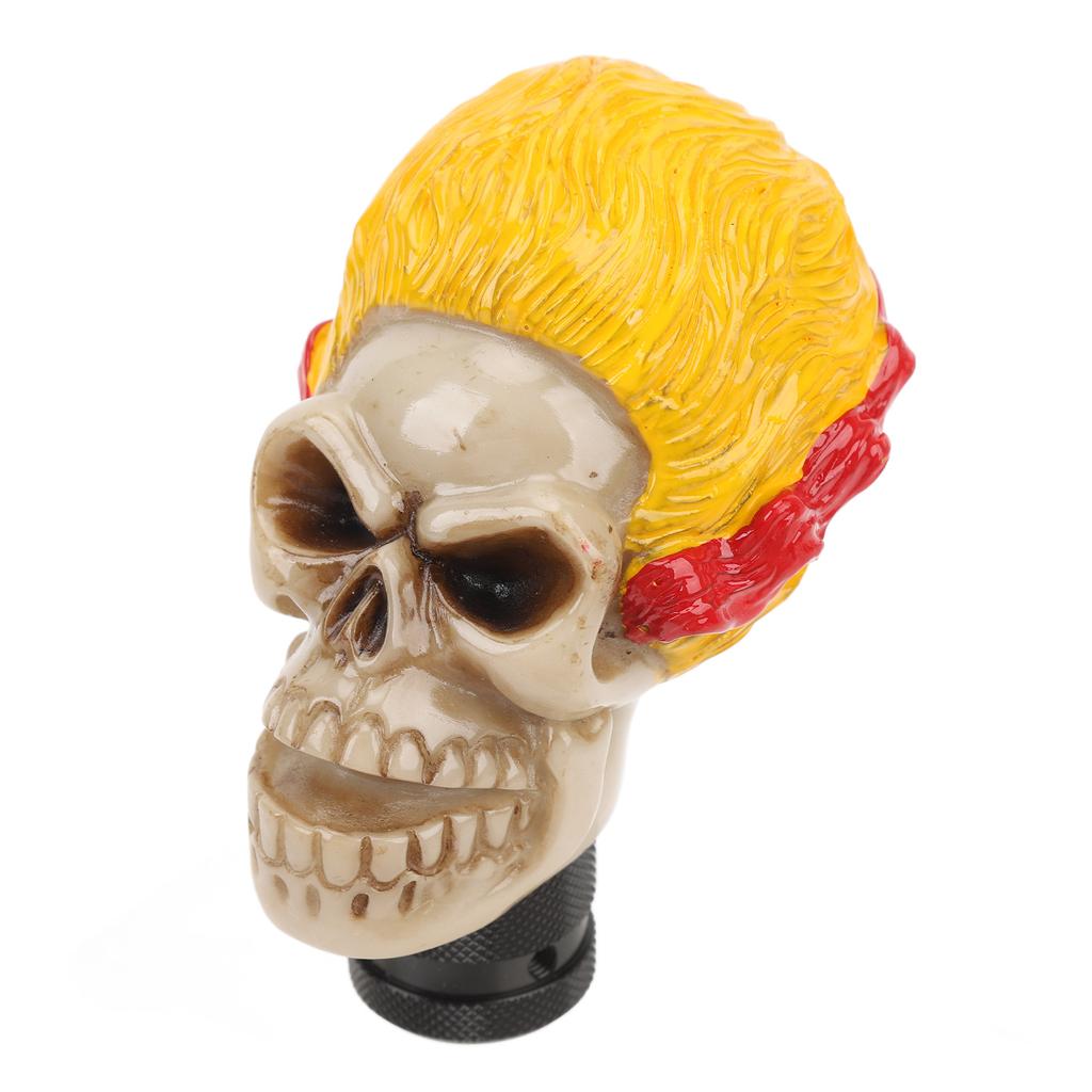 Totenkopf Schaltknauf Skelett Stil Auto Schalthebel Kopf mit 3 Adaptern für die meisten Schaltgetriebe